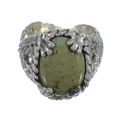 Turquoise Southwest Authentic Sterling Siver Ring Size 7-3/4 WX80793